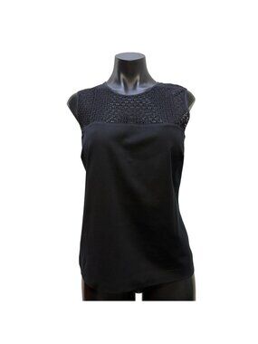 Akris Punto Black Eyelet Pants & Blouse Set Size 10/8